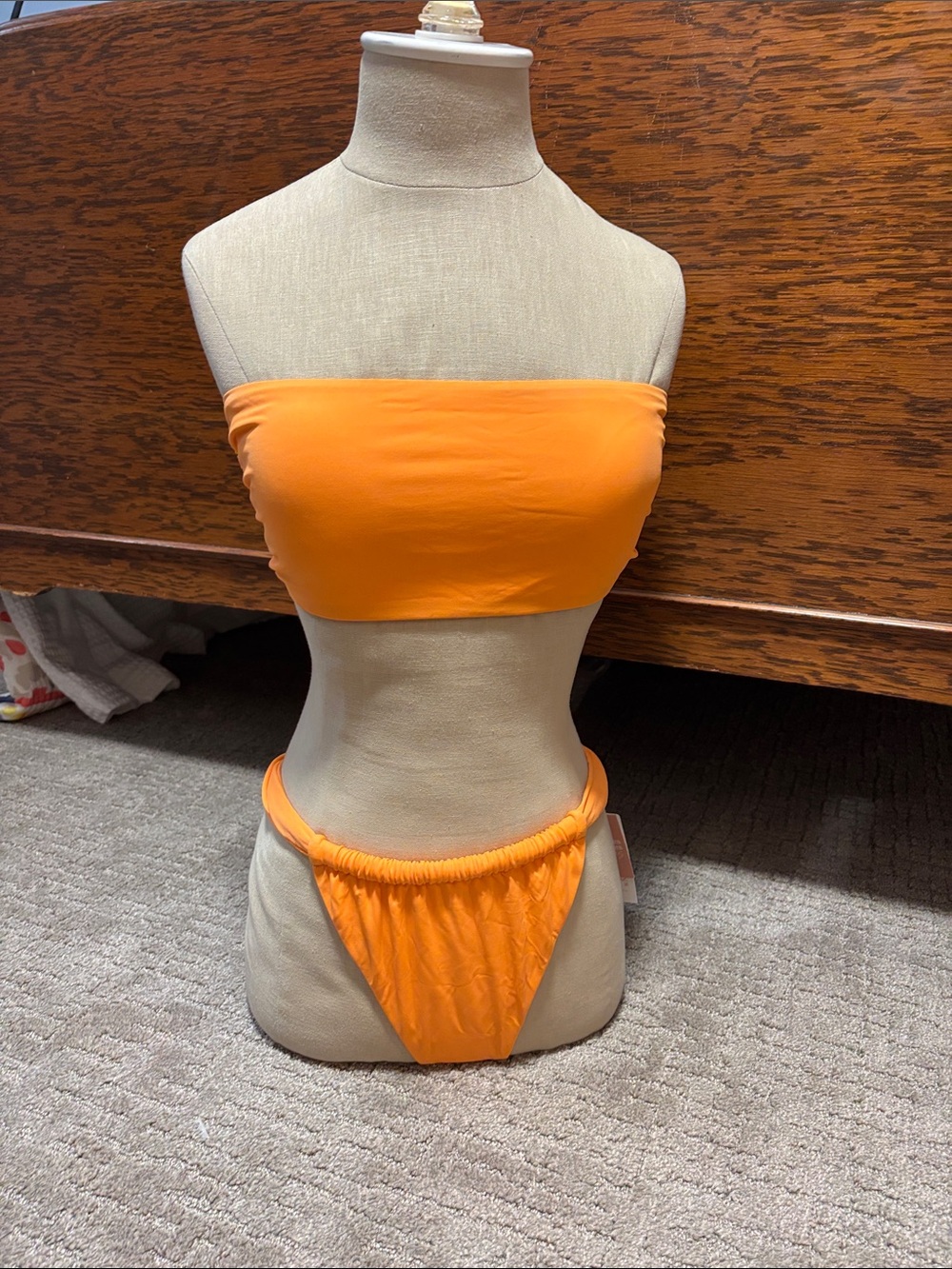 Dippin' Daisy's Orange Bandeau Bikini top sz M